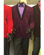  Mens shawl Lapel Velvet Mens blazer Available In Purple Tuxedo / Mens