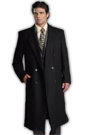  Man Bent Fully Lined Double Breasted 6 Buttons Mens Dress Coat Long