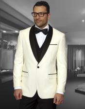  Champagne Suit Mens Cream ~ Ivory  ~ Off White Dinner Jacket