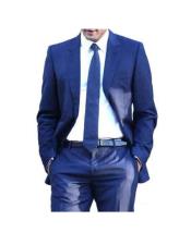  Mens Fifty Shades Dark Navy Blue Suit For Men Darker 1 Button