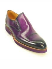 Leather-Purple-Synthetic-Sole-Shoe