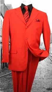  Super 120S G-Mens Red Suit Solid Color Suit 
