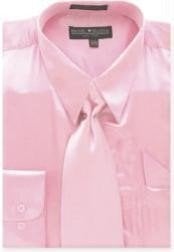  Fashion Cheap Priced Sale Pink Shiny Silky Satin Mens Dress Cheap Priced