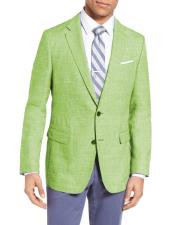   Mens Apple Green Fashion Dress Casual Blazer On Sale