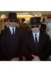  Blues Brothers Black Suit Costume + White Shirt & Skinny Black Tie