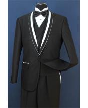 3 Piece Dark Navy Blue Vested 3 Piece Premier Quality Ita