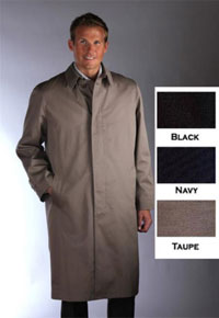  Mens Dress Coat  Classic Poplin Raincoat-Trench Coat Taupe