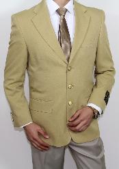  Mens Gold Blazer in 2 Buttons Style