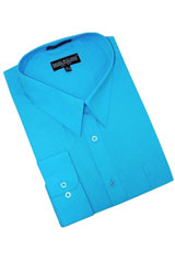 Any Style Size Turquoise Mens Dress Shirt Store Near You Men S USA   Turquoise Color Cotton Dress Shirt 5093 