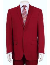  Mens Vitali  Authentic 2 Button Red Slim Fit Suit