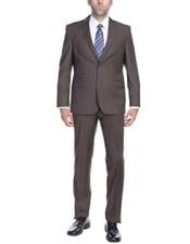  Mens Brown Slim Fitted Two-Piece Cheap Priced Business Suits 