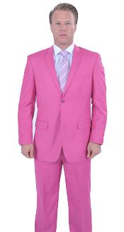  Colorful Fuchsia ~ Fuschia ~ Hot Pink Mens Cheap Priced Business Suits