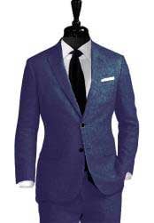  Alberto Nardoni Linen Dark Navy Blue Vested 3 Pieces Summer Linen Wedding/Groom/Groomsmen