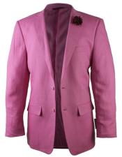  Alberto Nardoni Brand Fuchsia Pink Two Button Linen Fashionable Blazer for men