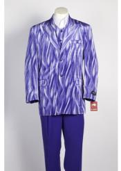  Mens  2 Button  Suit Purple