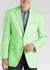   Mens Summer Classic Fit Sport Coat Apple Green - Mint Green