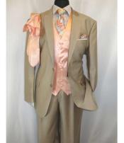  Notch Lapel Tan/Peach 2