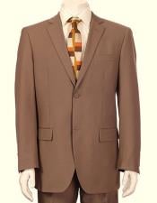  Mens Vitali  Authentic 2 Button Tan Slim Fit Suit