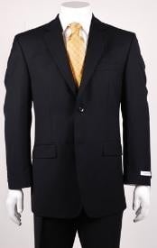  Black Modern Fit Suits 2 Button Vented without pleat flat front Pants