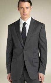 Two Buttons Charcoal Color Suit