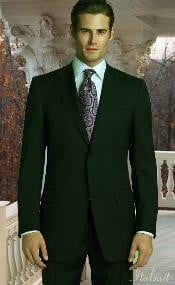 Classic 2 Piece 2 Button Hunter ~ Olive Green Suit 100% Wool