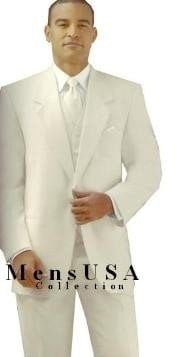  Ivory/Off White/Cream 2 button Fashion Tuxedo