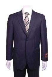  Stripe ~ Pinstripe Modern Fit Suits 2 Button Vented without pleat flat