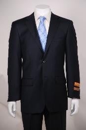 Navy Tone on Tone Modern Fit Suits 2 Button Vented without pleat