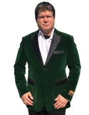  Alberto Nardoni Brand Olive Green Velvet Tuxedo Jacket Sport Coat Jacket Available