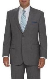  2 Button Peak Lapel Jacket Flat Front Pants Light Silver Gray tapered