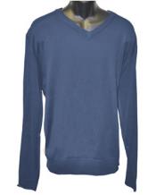  Mens Navy Blue V Neck Long Slevee Sweater set Available in Mens