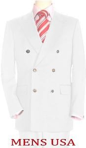  Mens High Quality Snow White Mens Double Breasted Suits Jacket Blazer Dinner