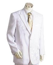  Mens Two Button Suits White Leisure Casual Suit For Sale