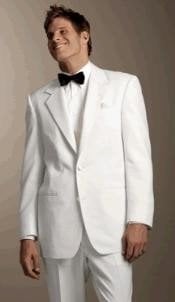  White Mens 2 Button Style Tuxedo Dress Suits 