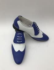 blue pinstriped shoes