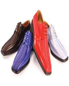 SKU#TY2924 Oxfords Satin Bike Toe Lace Shoes Availble in Royal Blue & Red