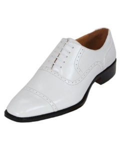 SKU#KA8968 Men's White Oxford Dress Shoe