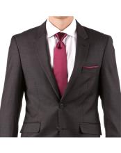  Mens Slim Fit Suit - Fitted Suit - Skinny Suit Mens Charcoal