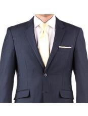  Mens Slim Fit Suit - Fitted Suit - Skinny Suit Mens Navy