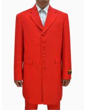  Mens Red  Seven Button Zoot Suits
