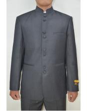  Mens Charcoal Front Suit - Mens Preaching Jacket