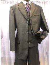  Mens Three Button  Grey  Suit