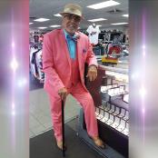  Mens Peak Lapel  Pink Suit