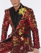  Red and Gold Sequin