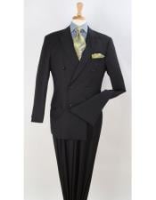  Mens Double Breasted Suits Mens Black Suit Peak Lapel