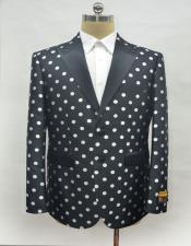 New Collection Mens Black and White Suit