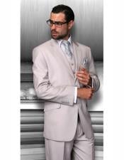  Mens Solid Sand Athletic Cut Classic Suits