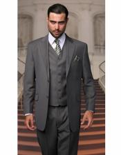  Oxford Gray Athletic Cut Classic Suits Mens suit
