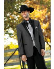  Mens Wedding Cowboy Suit Jacket perfect for wedding Charcoal