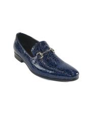 mens navy blue slip on shoes